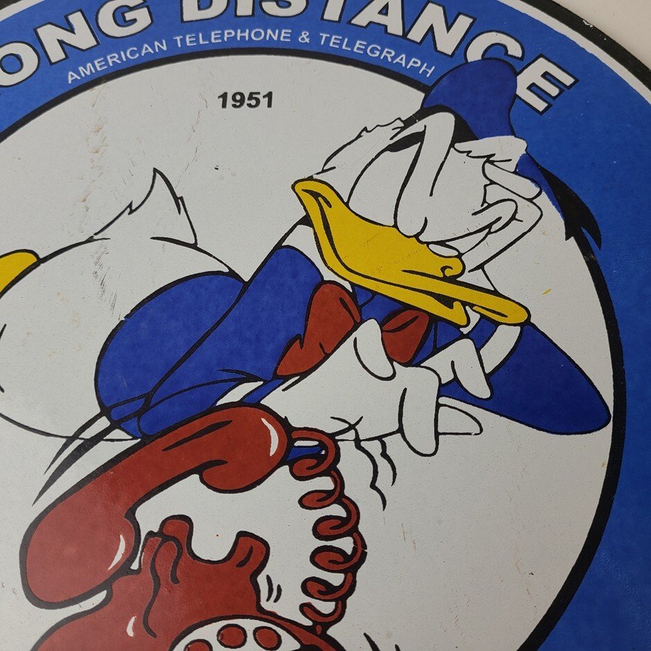 Vintage Public Telephones Sign Porcelain - Bell System Phone Booth Gas Pump Sign - Image 3