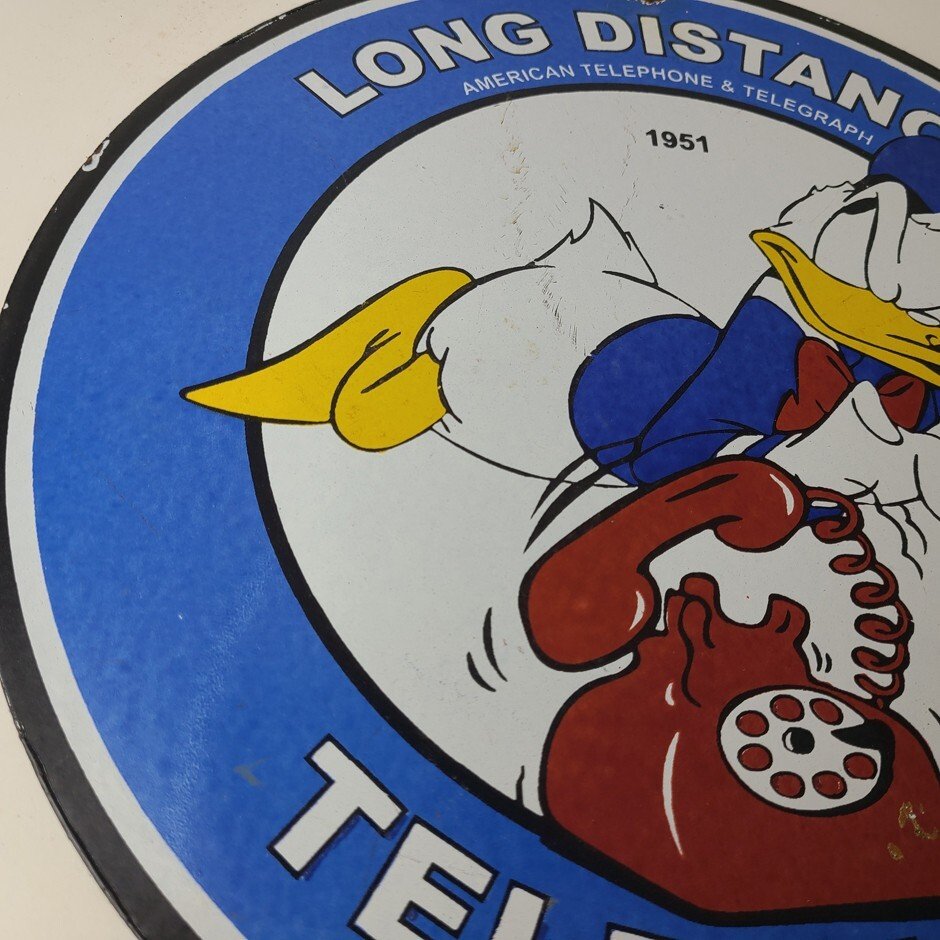 Vintage Public Telephones Sign Porcelain - Bell System Phone Booth Gas Pump Sign - Image 6