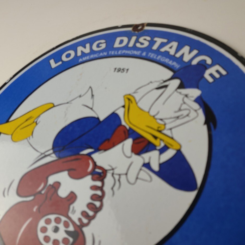 Vintage Public Telephones Sign Porcelain - Bell System Phone Booth Gas Pump Sign - Image 8