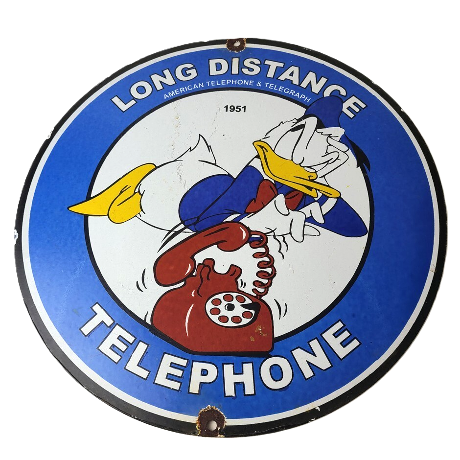 Vintage Public Telephones Sign Porcelain - Bell System Phone Booth Gas Pump Sign