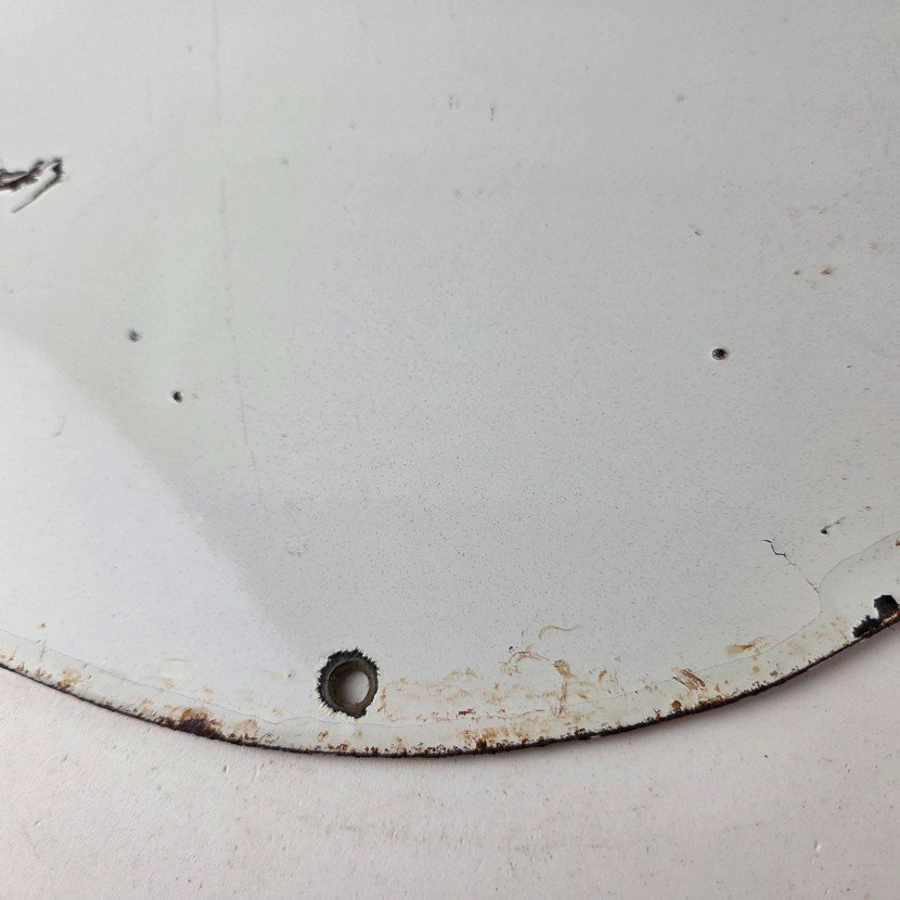 Vintage Silent Chief Gasoline Sign - Gas Service Station Pump Porcelain 12" Sign - Image 8