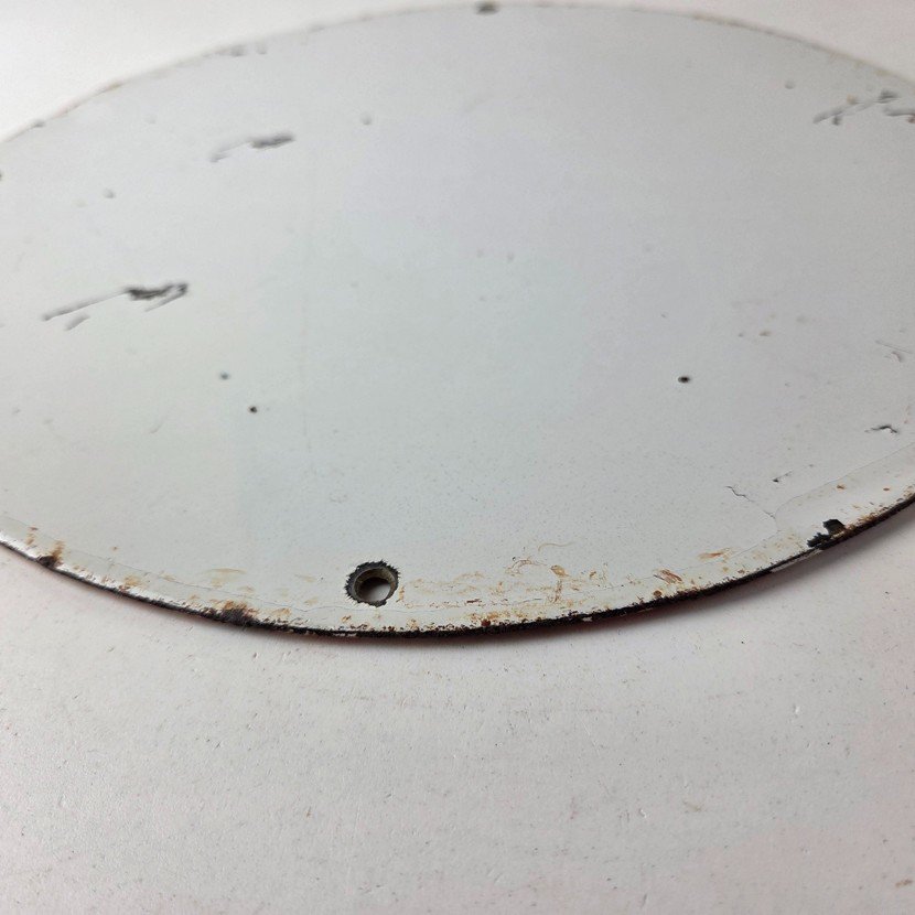 Vintage Silent Chief Gasoline Sign - Gas Service Station Pump Porcelain 12" Sign - Image 9