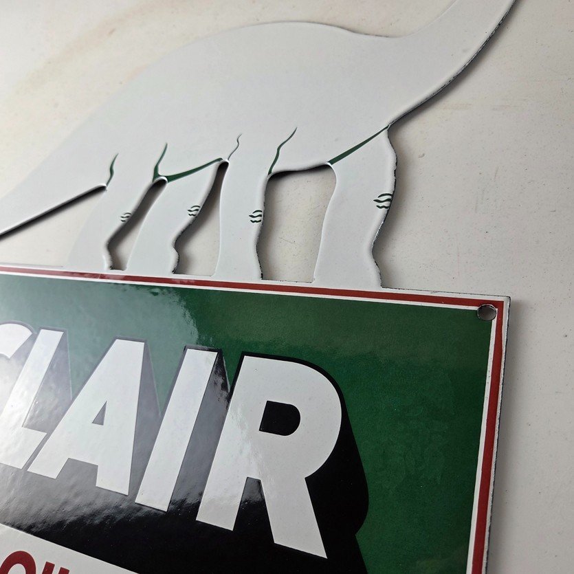 Vintage Sinclair Gasoline Sign - Dino Service Station Pump Porcelain Sign - Image 13