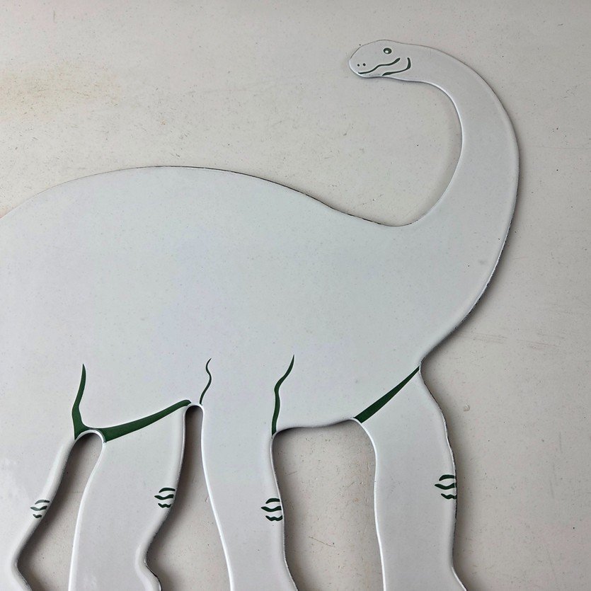 Vintage Sinclair Gasoline Sign - Dino Service Station Pump Porcelain Sign - Image 3