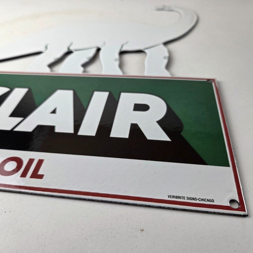 Vintage Sinclair Gasoline Sign - Dino Service Station Pump Porcelain Sign - Image 10