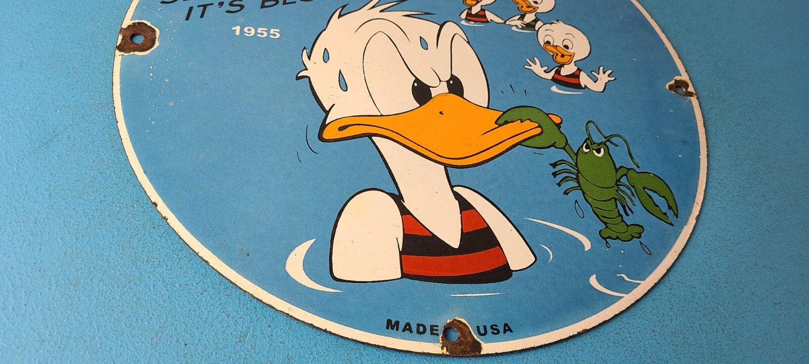 Vintage Smith & Son Sign - Fish Market Seafood Porcelain Gas Pump Sign - Image 7