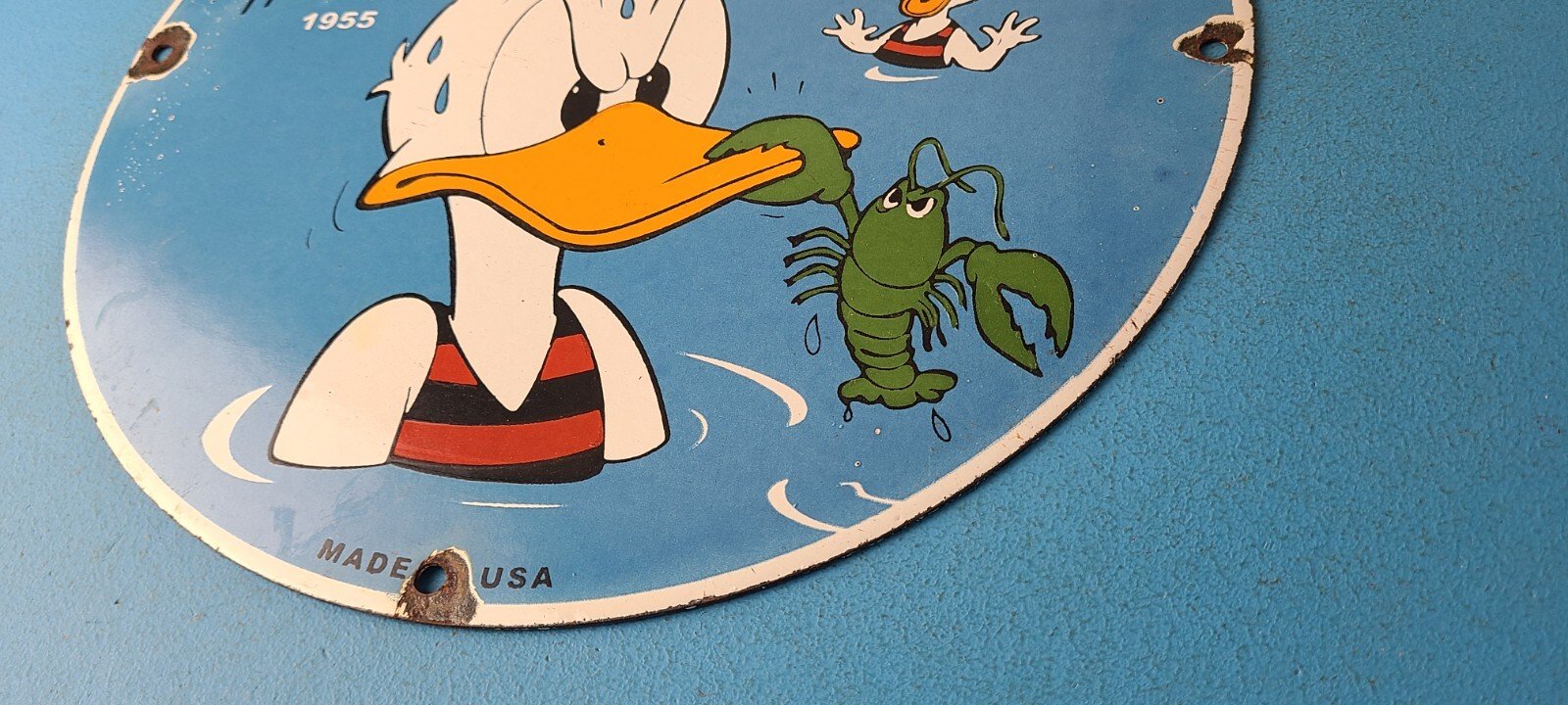 Vintage Smith & Son Sign - Fish Market Seafood Porcelain Gas Pump Sign - Image 10