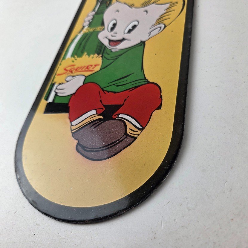 Vintage Squirt Soda Boy Sign - Gas Sales Pump Wall Service Porcelain Sign - Image 14