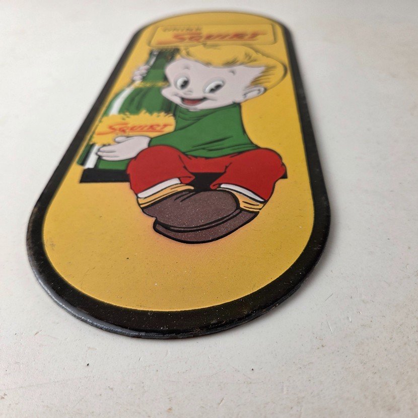 Vintage Squirt Soda Boy Sign - Gas Sales Pump Wall Service Porcelain Sign - Image 10