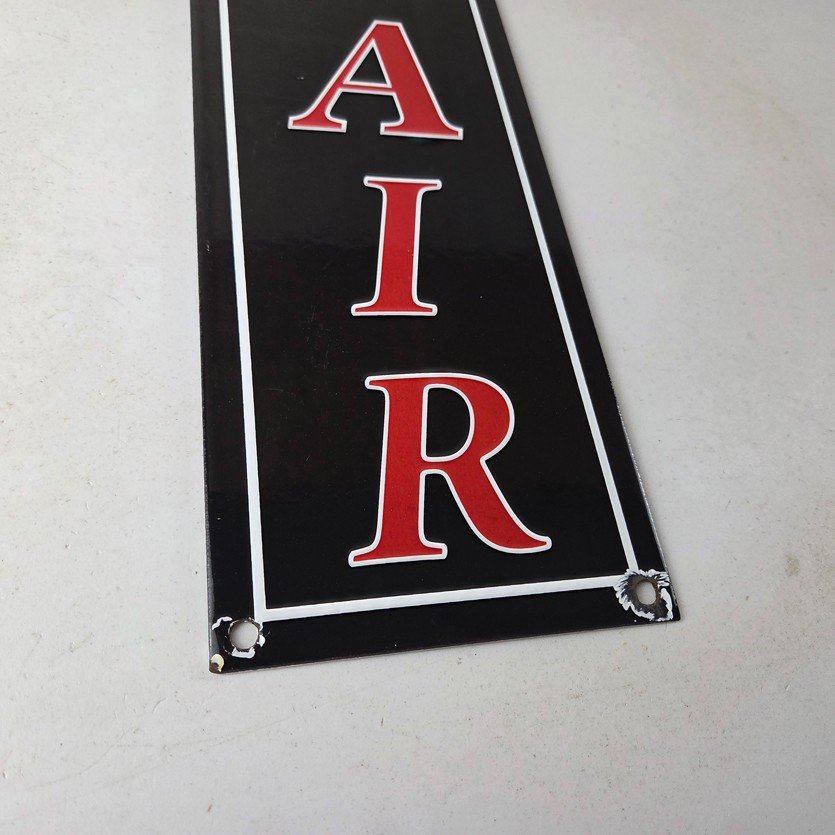 Vintage Texas Sign - Free Air Texaco Gasoline Pump Shop Porcelain Sign - Image 11