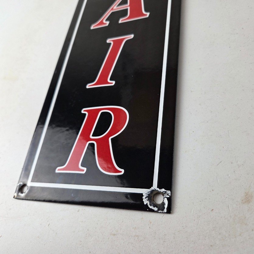 Vintage Texas Sign - Free Air Texaco Gasoline Pump Shop Porcelain Sign - Image 14