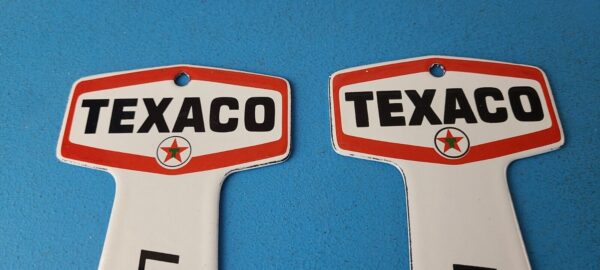 2 Vintage Texaco Gasoline Signs Rest Rooms Men Women Key Gas Porcelain Sign 305774144626 2