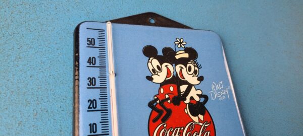 VINTAGE COCA COLA PORCELAIN MICKEY SODA BOTTLE SODA REFRESH AD SIGN THERMOMETER 305217222436 4