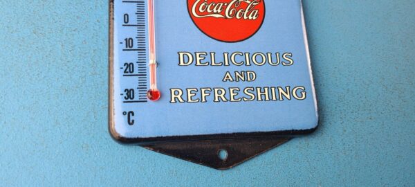 VINTAGE COCA COLA PORCELAIN MICKEY SODA BOTTLE SODA REFRESH AD SIGN THERMOMETER 305217222436 6