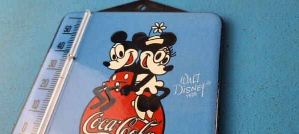 VINTAGE COCA COLA PORCELAIN MICKEY SODA BOTTLE SODA REFRESH AD SIGN THERMOMETER 305217222436 7
