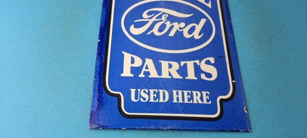 VINTAGE FORD MOTOR CO PORCELAIN GAS AUTO PARTS SERVICE DEALER PUMP PLATE SIGN 305843174786 6