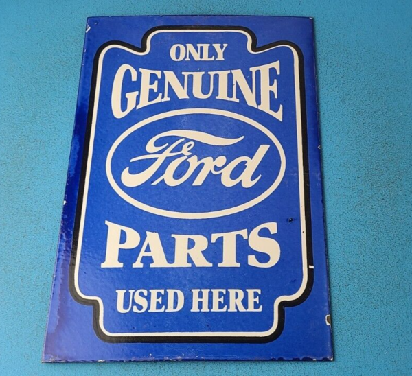 VINTAGE FORD MOTOR CO PORCELAIN GAS AUTO PARTS SERVICE DEALER PUMP PLATE SIGN 305843174786