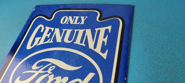 VINTAGE FORD MOTOR CO PORCELAIN GAS AUTO PARTS SERVICE DEALER PUMP PLATE SIGN 305843174786 7