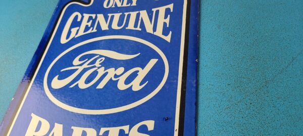 VINTAGE FORD MOTOR CO PORCELAIN GAS AUTO PARTS SERVICE DEALER PUMP PLATE SIGN 305843174786 8