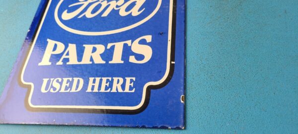 VINTAGE FORD MOTOR CO PORCELAIN GAS AUTO PARTS SERVICE DEALER PUMP PLATE SIGN 305843174786 9