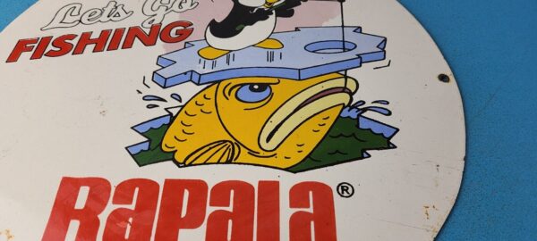 VINTAGE RAPALA FISHING LURES PORCELAIN CHILLY SALES TACKLE SERVICE GAS PUMP SIGN 305780765676 11