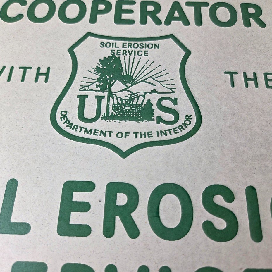 Vintage AG Department Sign - Forest Service Soil Erosion Gas Pump Porcelain Sign - Image 4