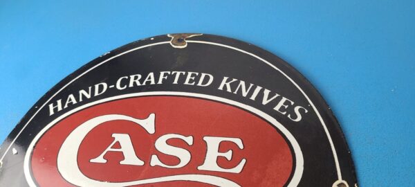 Vintage Case Knives Sign Porcelain Service Station Store Gas Pump Sign 305774080836 7