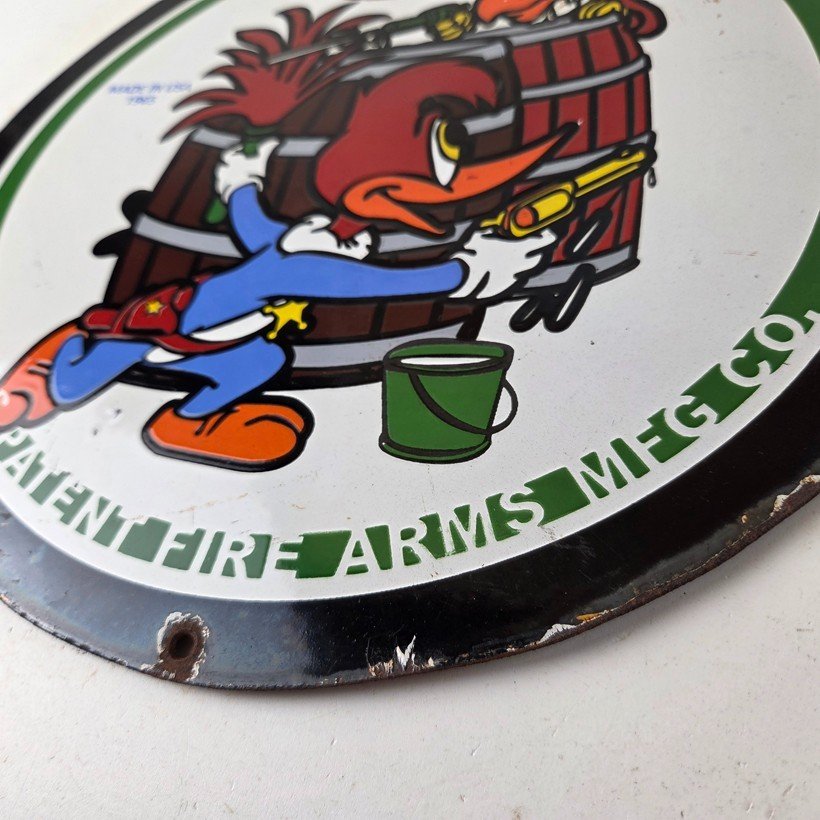 Vintage Colt Firearms Sign - Porcelain Pistols Guns Ammo Gas Pump Service Sign - Image 14