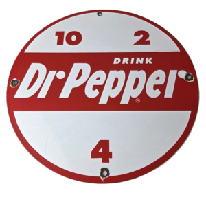 Vintage Dr Pepper Porcelain Sign - Beverage Collection Man Cave Bar Gas Sign