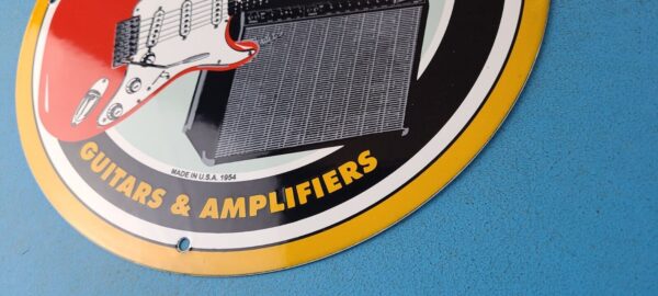 Vintage Electric Guitars Sign Amplifiers Acoustic Sales Service Gas Pump Sign 305375990976 9
