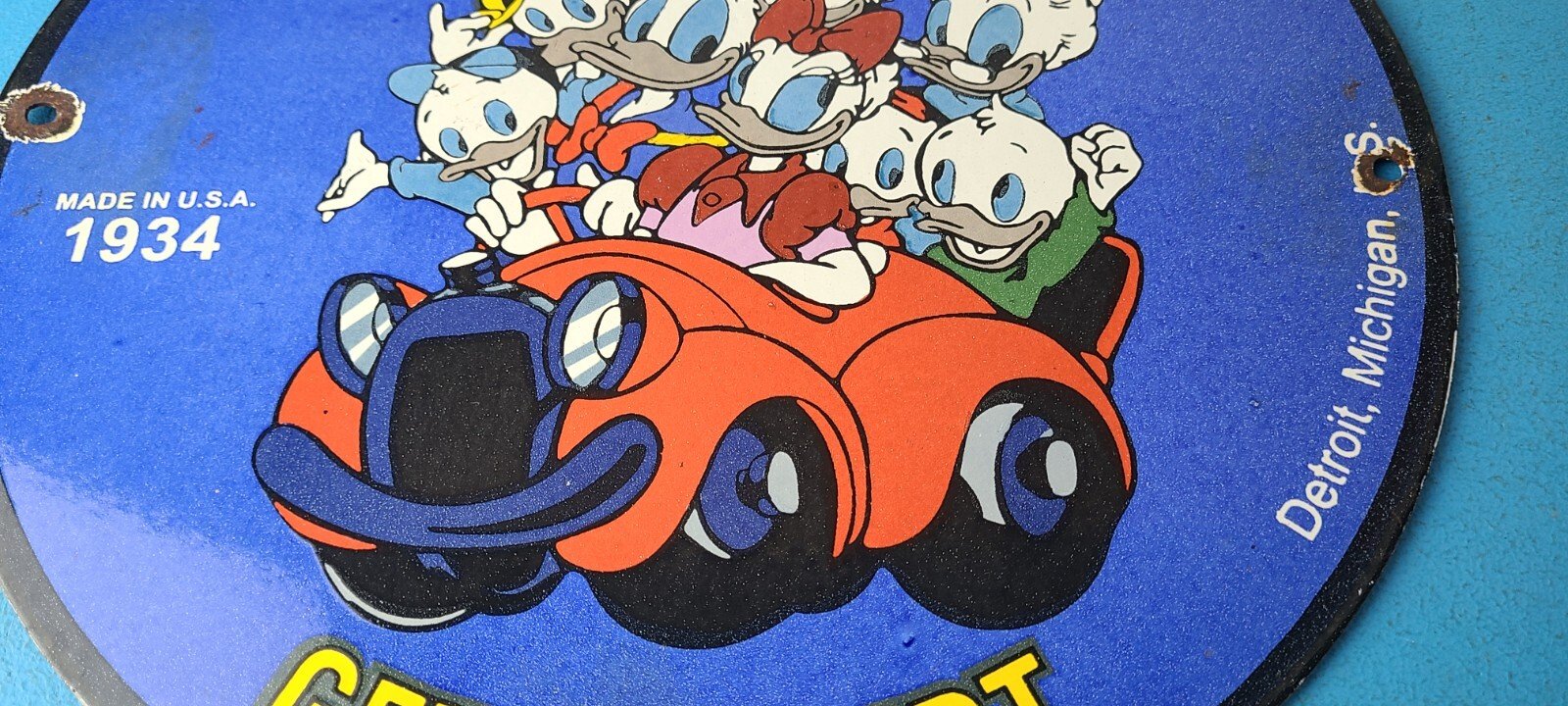 Vintage Eureka Vacuum Sign - Shop Shop Porcelain Store Display Gas Station Sign - Image 12