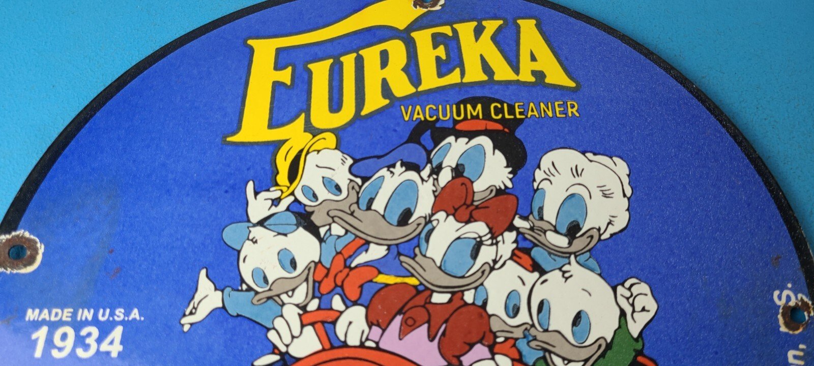 Vintage Eureka Vacuum Sign - Shop Shop Porcelain Store Display Gas Station Sign - Image 3