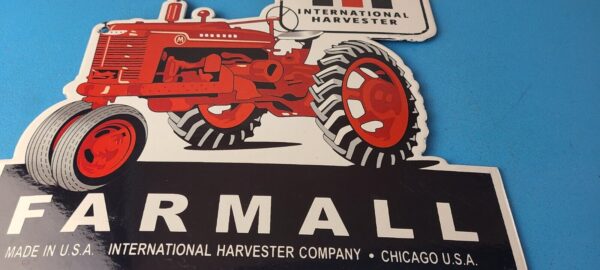 Vintage Farmall International Harvester Sign Porcelain Farm Barn Gas Pump Sign 305775681266 11