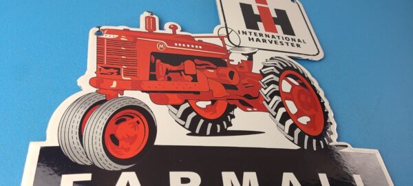 Vintage Farmall International Harvester Sign Porcelain Farm Barn Gas Pump Sign 305775681266 5