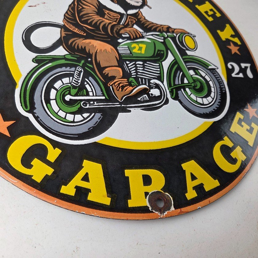 Vintage Gas Monkey Garage Porcelain Sign - Motorcycle Gas Pump Station Sign - Image 10