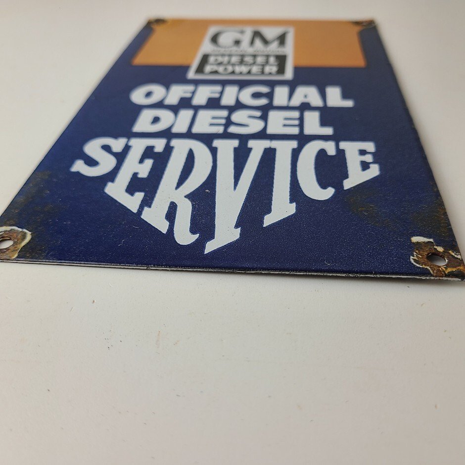 Vintage General Motors Sign - GM Automobiles Trucks Gas Diesel Porcelain Sign - Image 11