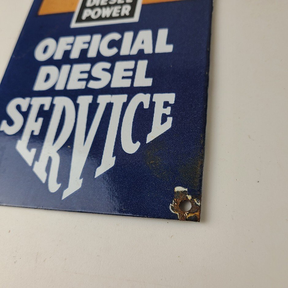 Vintage General Motors Sign - GM Automobiles Trucks Gas Diesel Porcelain Sign - Image 10