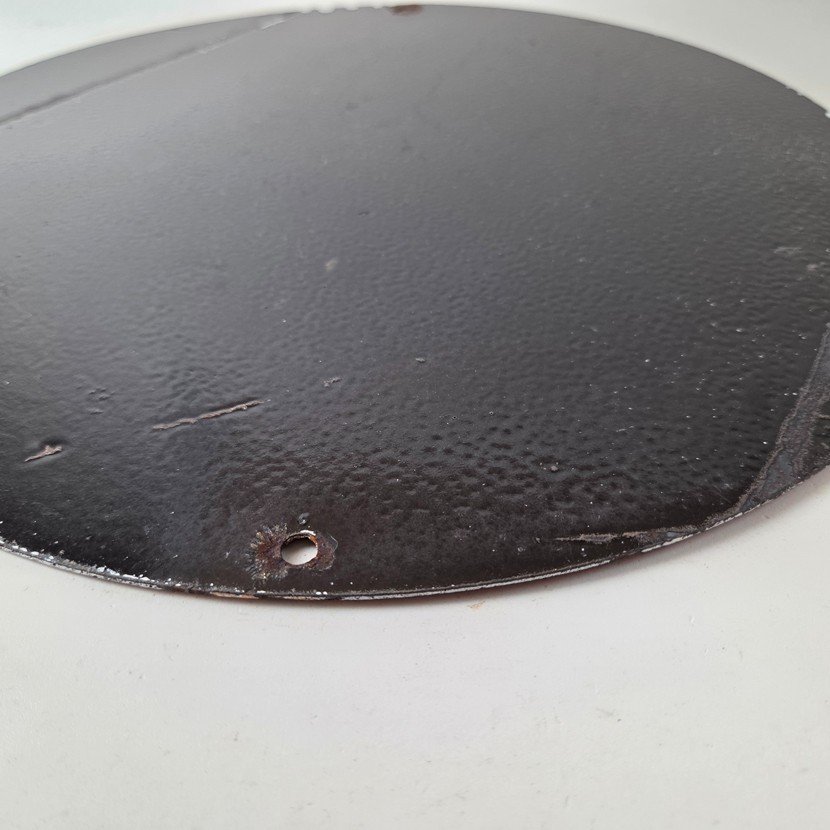 Vintage Gibson Guitars - Acoustic Electric Bass Porcelain Gas Station Goofy Sign - Image 9