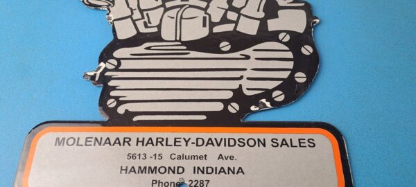 Vintage Harley Davidson Motorcycles Sign - USA Engine Repair Service Gas Sign - Image 4