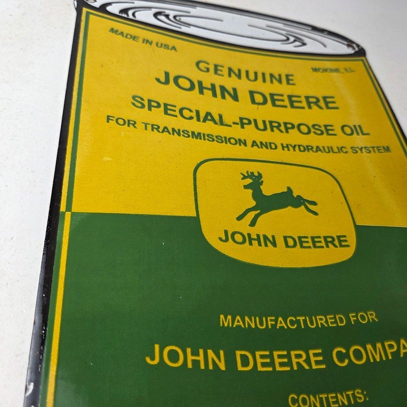 Vintage John Deere Oil Can Porcelain Sign - Special Purpose Tractor Sign - Image 6