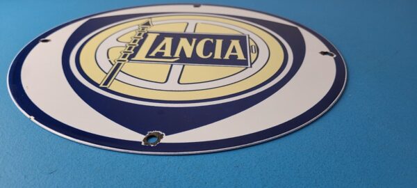 Vintage Lancia Sign Gas Pump Service Porcelain Sign Italian Auto Cars Sign 305726758976 10