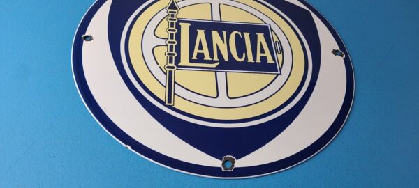 Vintage Lancia Sign Gas Pump Service Porcelain Sign Italian Auto Cars Sign 305726758976 6