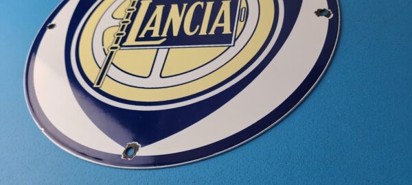 Vintage Lancia Sign Gas Pump Service Porcelain Sign Italian Auto Cars Sign 305726758976 9