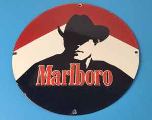 Vintage Marlboro Cigarette Sign Porcelain Tobacco Gas Pump Plate Sign 305888467146