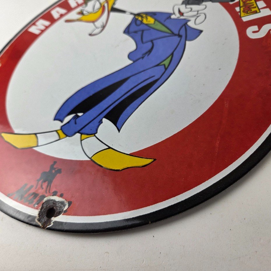 Vintage Marlin Firearms Sign - Joker Batman Comics Gas Pump Porcelain Sign - Image 14