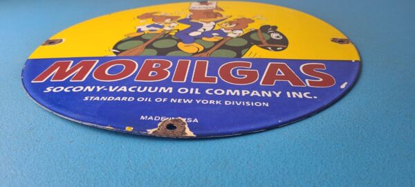 Vintage Mobil Gasoline Sign Mobilgas Socony Gas Pump Plate Porcelain Sign 305753655856 10