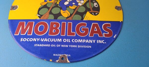 Vintage Mobil Gasoline Sign Mobilgas Socony Gas Pump Plate Porcelain Sign 305753655856 11