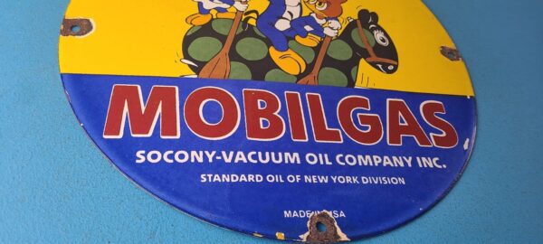 Vintage Mobil Gasoline Sign Mobilgas Socony Gas Pump Plate Porcelain Sign 305753655856 6