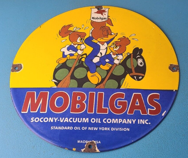 Vintage Mobil Gasoline Sign Mobilgas Socony Gas Pump Plate Porcelain Sign 305753655856