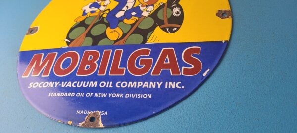 Vintage Mobil Gasoline Sign Mobilgas Socony Gas Pump Plate Porcelain Sign 305753655856 9